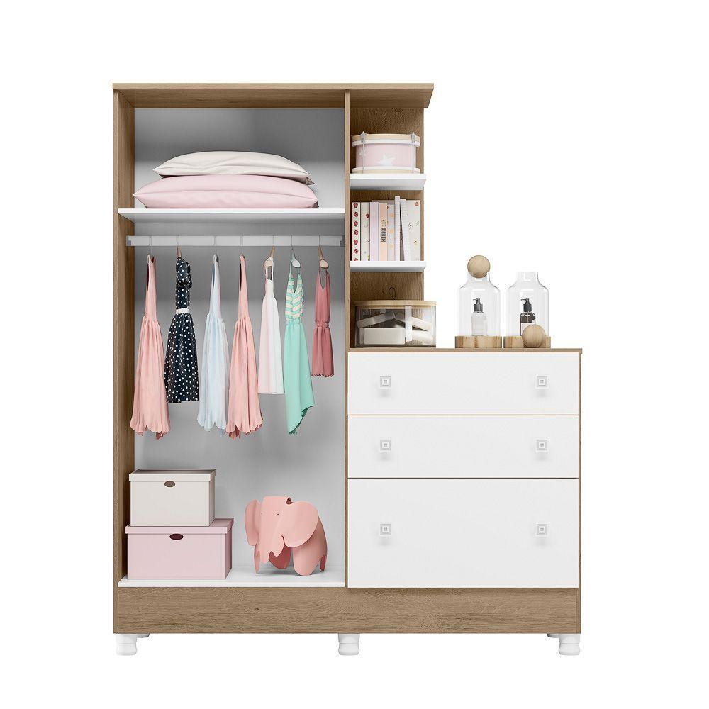 Jogo De Quarto Infantil Gr E Cômoda E Berço 3540 Doce Sonho carv Toq Rustico-branco - 8