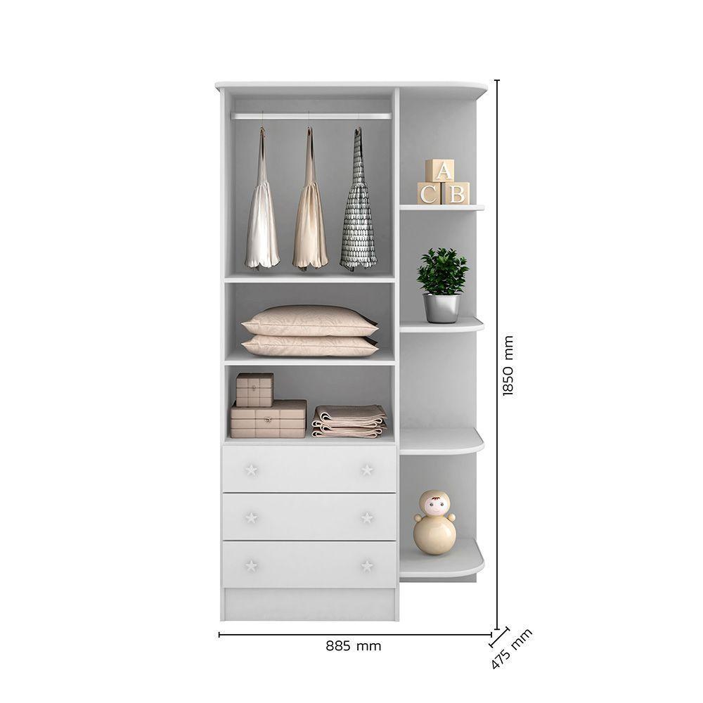 Jogo De Quarto Infantil Gr E Cômoda 2523 E Berço Doce Sonho branco - 3