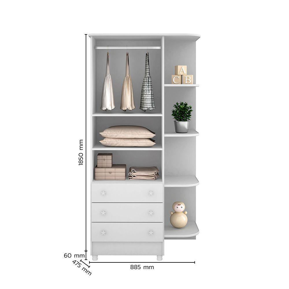 Jogo De Quarto Infantil Gr E Cômoda 2523 E Berço Doce Sonho branco - 6