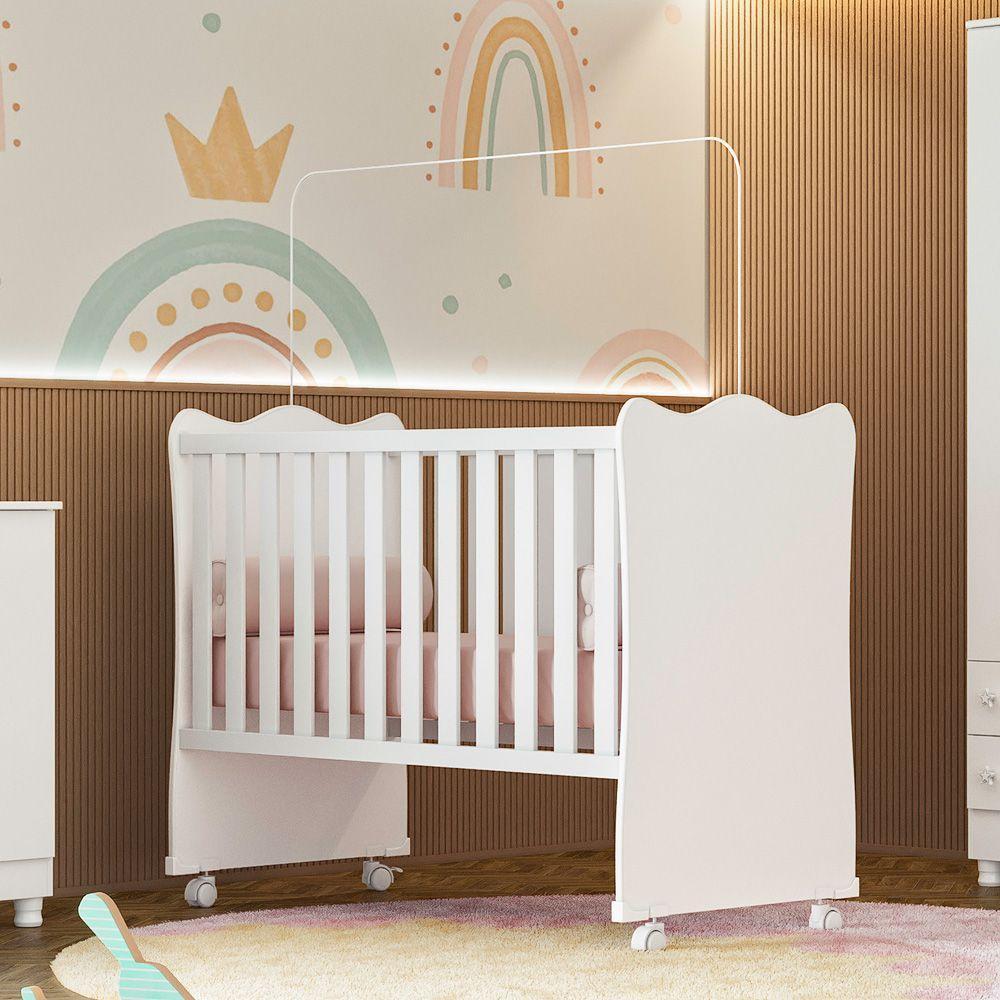 Jogo De Quarto Infantil Gr E Cômoda 2523 E Berço Doce Sonho branco - 7
