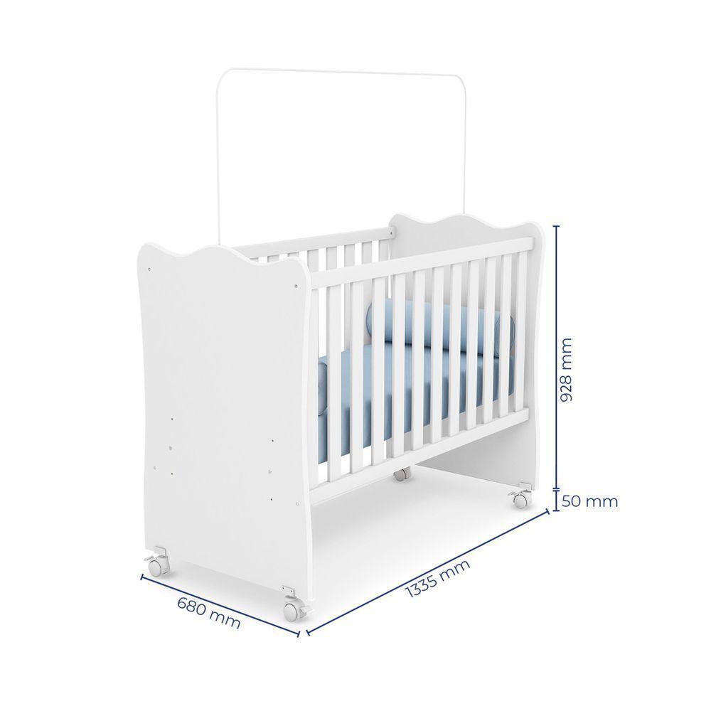 Jogo De Quarto Infantil Gr E Cômoda 2523 E Berço Doce Sonho branco - 8