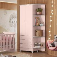 Jogo De Quarto Infantil Gr E Cômoda 2523 E Berço Doce Sonho rosa - 2