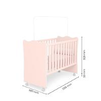 Jogo De Quarto Infantil Gr E Cômoda 2523 E Berço Doce Sonho rosa - 7