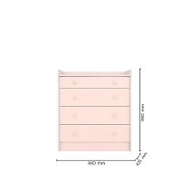 Jogo De Quarto Infantil Gr E Cômoda 2523 E Berço Doce Sonho rosa - 8