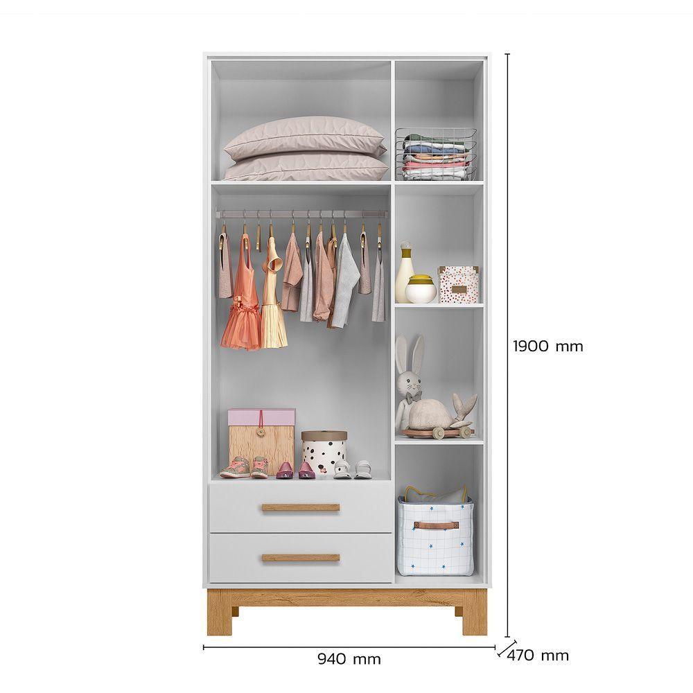 Dormitório Completo Q Encanto Slim Gr + Berço + Cômoda branco Acetinado - 8