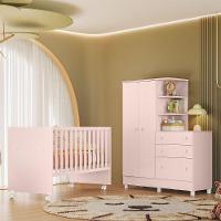 Jogo De Quarto Infantil Gr E Cômoda E Berço 3540 Doce Sonho rosa - 2