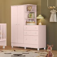 Jogo De Quarto Infantil Gr E Cômoda E Berço 3540 Doce Sonho rosa - 5