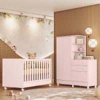 Jogo De Quarto Infantil Gr E Cômoda E Berço 1340 Doce Sonho rosa - 2