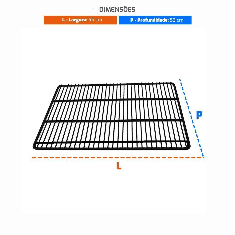 Grade Prateleira Para Visa Vcce570 Modelo Injetado Preta 55x53 - Refrimate - 2