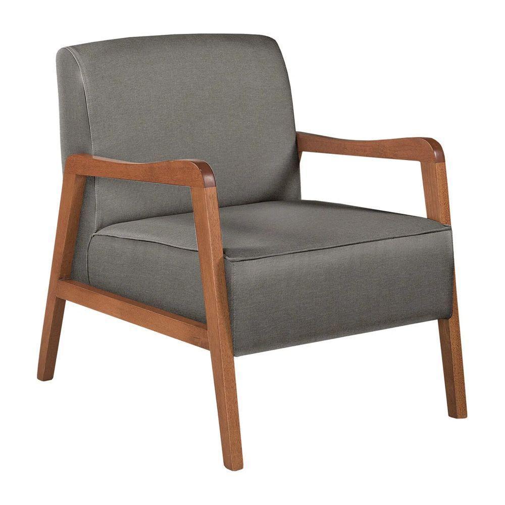 Poltrona Kayla Em Linho Linho Bege Claro - 3