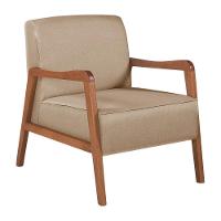 Poltrona Kayla Em Linho Linho Bege Claro - 1