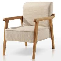 Poltrona Lina Linho Bege Claro - 2