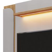 Painel Para Tv 75 Pol Com Led 180cm Maresca B02 Off White Cinamomo - Lyam Decor - 6