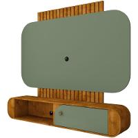 Painel Para Tv 55 Pol Com Bancada Suspensa Maestri B02 Naturalle Pistache - Lyam Decor - 1