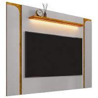 Painel Para Tv 75 Pol Com Led 180cm Maresca B02 Off White Naturalle - Lyam Decor - 3