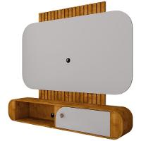 Painel Para Tv 55 Pol Com Bancada Suspensa Maestri B02 Naturalle Off White - Lyam Decor - 1
