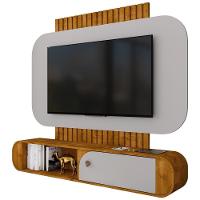 Painel Para Tv 55 Pol Com Bancada Suspensa Maestri B02 Naturalle Off White - Lyam Decor - 6