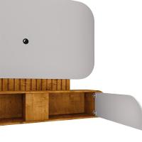 Painel Para Tv 55 Pol Com Bancada Suspensa Maestri B02 Naturalle Off White - Lyam Decor - 9