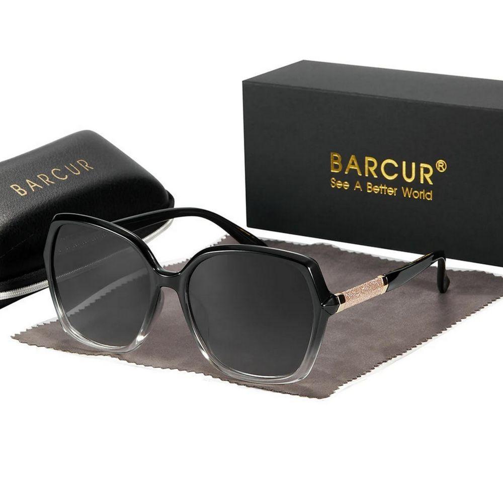 Óculos Polarizados Gradiente Fashion Borboleta Proteção Uv400 Preto Fosco - 1