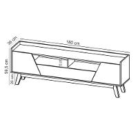 Rack Para Sala De Estar Tv 70 Pol 180cm Morello B02 Off White Cinamomo - Lyam Decor - 5