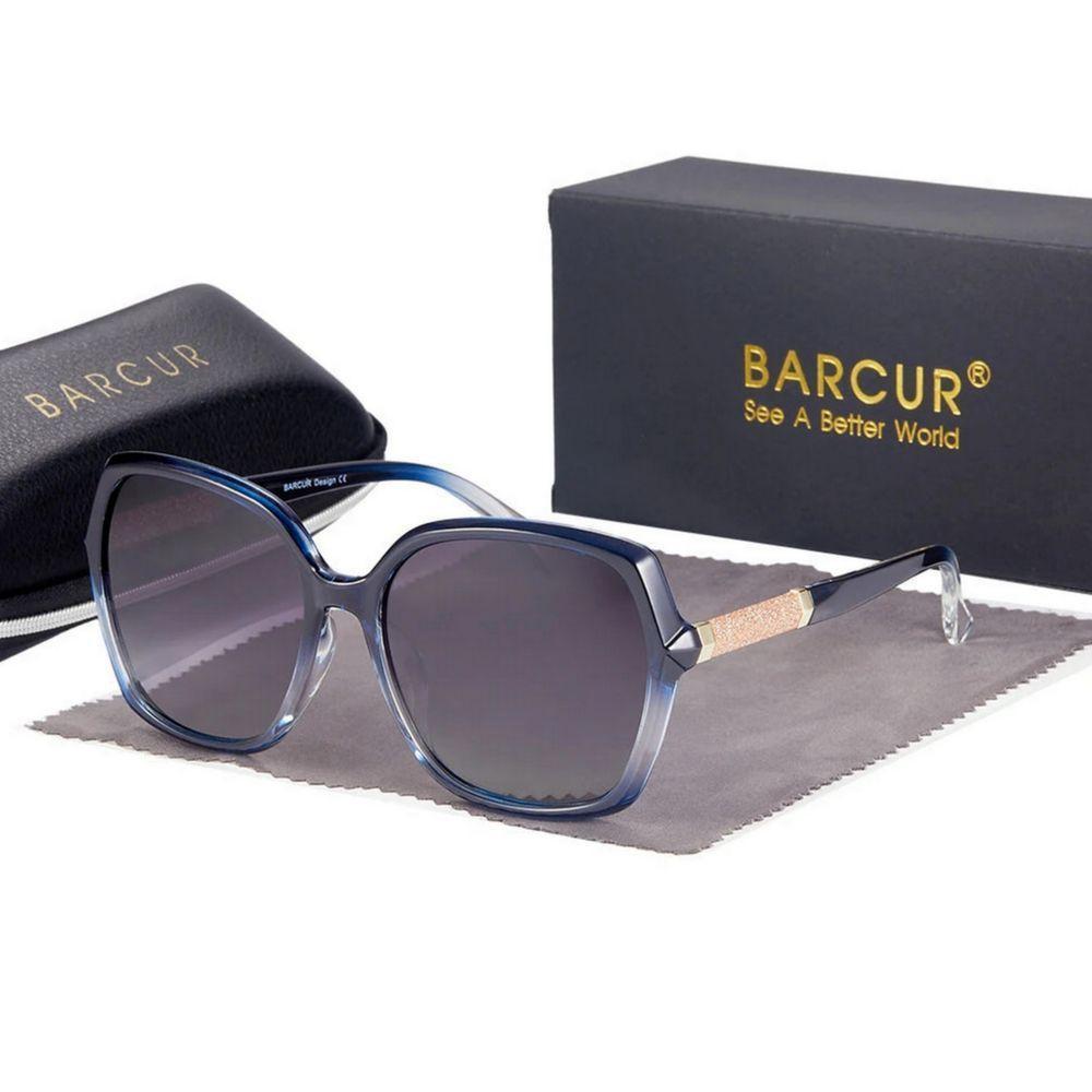 Óculos Polarizados Gradiente Fashion Borboleta Proteção Uv400 Azul Gradient - 1