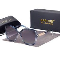 Óculos Polarizados Gradiente Fashion Borboleta Proteção Uv400 Azul Gradient - 1