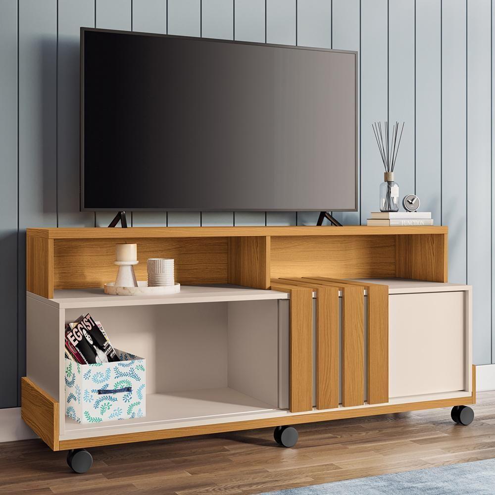 Rack Bancada Graci 1.3 Cinamomo-off White Para Tv Até 50? - Hb Móveis Cinamomo-off White - 2