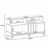 Rack Bancada Graci 1.3 Cinamomo-off White Para Tv Até 50? - Hb Móveis Cinamomo-off White - 6