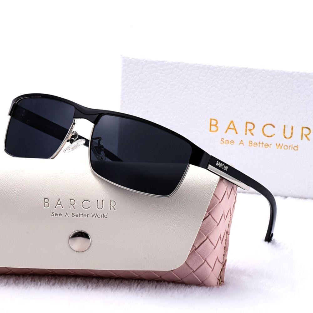 Óculos Polarizados Esportivo Armação De Aço Inoxidável Leve Uv400 Cinza Prateado - 1