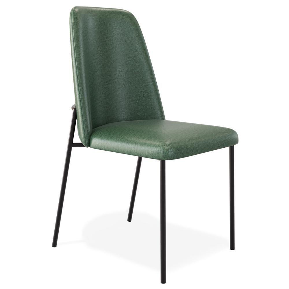 Kit 08 Cadeiras Decorativa Estofada Para Sala De Jantar Bella L02 Couríssimo Verde - Lyam Decor - 6