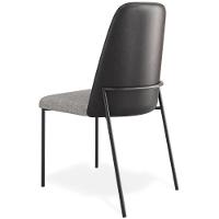 Kit 08 Cadeiras Decorativa Estofada Sala De Jantar Bella L02 Couríssimo Preto Linho Cinza - Lyam Decor - 9