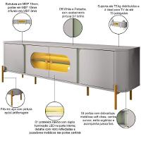 Rack Para Sala Orgânico Suy Com Painel Para Tv 75 Pol Maresca B02 Off White Pistache - Lyam Decor - 6