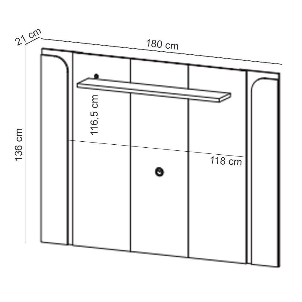 Rack Para Sala Orgânico Suy Com Painel Para Tv 75 Pol Maresca B02 Off White Cinamomo - Lyam Decor - 7