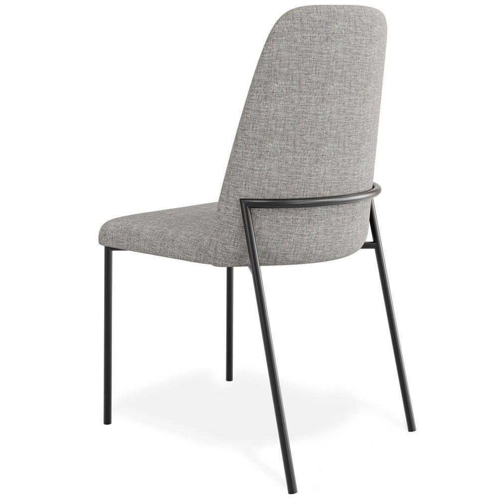 Kit 08 Cadeiras Decorativa Estofada Para Sala De Jantar Bella L02 Linho Cinza Escuro - Lyam Decor - 7