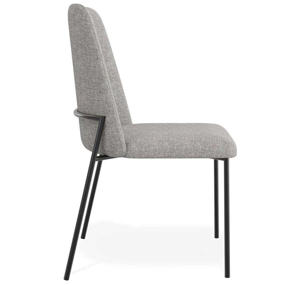 Kit 08 Cadeiras Decorativa Estofada Para Sala De Jantar Bella L02 Linho Cinza Escuro - Lyam Decor - 8