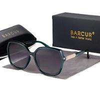 Óculos Polarizados Gradiente Fashion Borboleta Proteção Uv400 Verde Gradient - 1