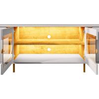 Rack Para Sala De Estar Tv 75 Pol Orgânico Suy B02 Off White Naturalle - Lyam Decor - 10