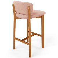 Kit 05 Banquetas Alta Para Cozinha Sala De Jantar Bar Dara L02 Bouclê Rosê - Lyam Decor - 7