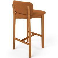 Kit 03 Banquetas Alta Para Cozinha Sala De Jantar Bar Dara L02 Bouclê Terracota - Lyam Decor - 7