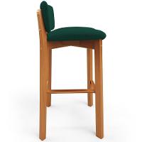 Banqueta Alta Para Cozinha Sala De Jantar Bar Dara L02 Bouclê Verde Musgo - Lyam Decor - 6