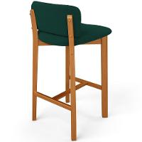 Banqueta Alta Para Cozinha Sala De Jantar Bar Dara L02 Bouclê Verde Musgo - Lyam Decor - 7