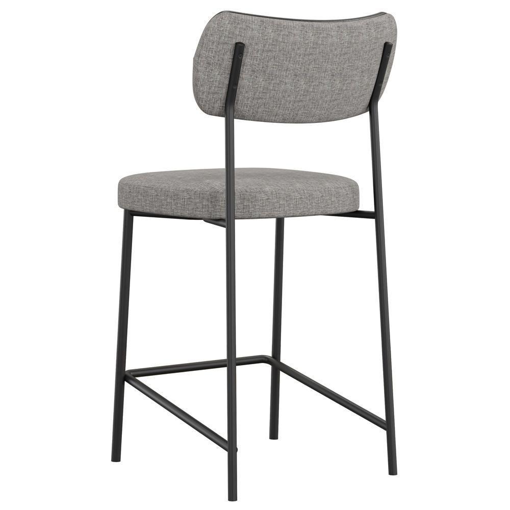 Kit 05 Banquetas Baixa Bar Cozinha Sala Jantar Preto Melina L02 Couríssimo Preto Linho Cinza - Lyam Decor - 8