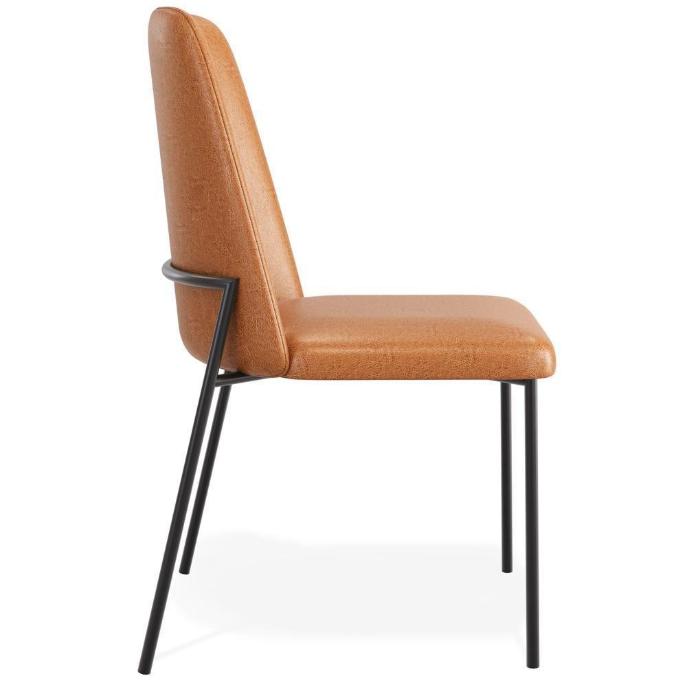 Kit 02 Cadeiras Decorativa Estofada Para Sala De Jantar Bella L02 Couríssimo Whisky - Lyam Decor - 8