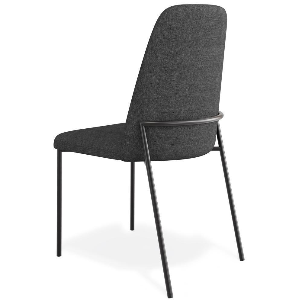 Cadeira Decorativa Estofada Para Sala De Jantar Bella L02 Linho Chumbo - Lyam Decor - 8