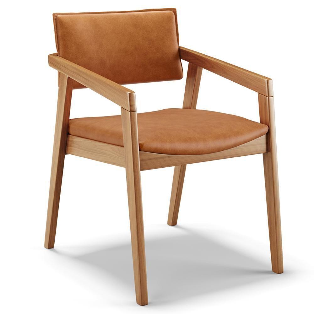 Kit 06 Cadeiras Para Sala De Jantar Estar Living Giorgia L02 Couríssimo Canela - Lyam Decor - 6