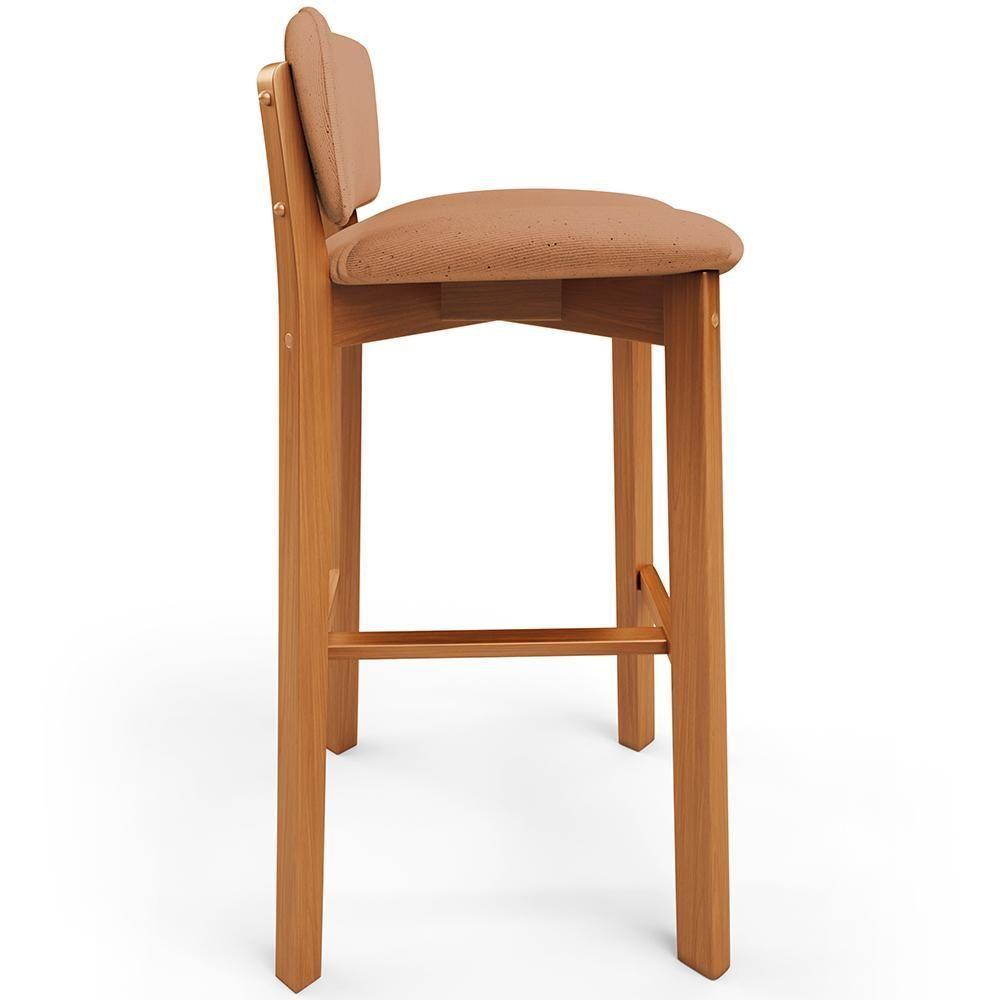 Kit 05 Banquetas Alta Para Cozinha Sala De Jantar Bar Dara L02 Linho Rosê - Lyam Decor - 6