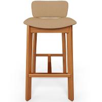 Kit 04 Banquetas Alta Para Cozinha Sala De Jantar Bar Dara L02 Linho Bege Escuro - Lyam Decor - 3