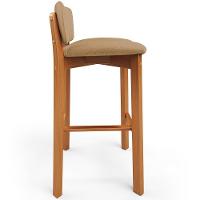 Kit 04 Banquetas Alta Para Cozinha Sala De Jantar Bar Dara L02 Linho Bege Escuro - Lyam Decor - 6