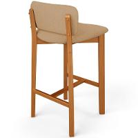 Kit 04 Banquetas Alta Para Cozinha Sala De Jantar Bar Dara L02 Linho Bege Escuro - Lyam Decor - 7