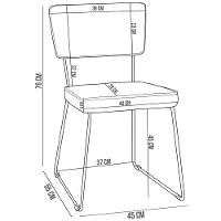 Kit 6 Cadeiras Decorativa Estofada Para Sala De Jantar Allana L02 Couríssimo Casco Fendi - Lyam Decor - 5